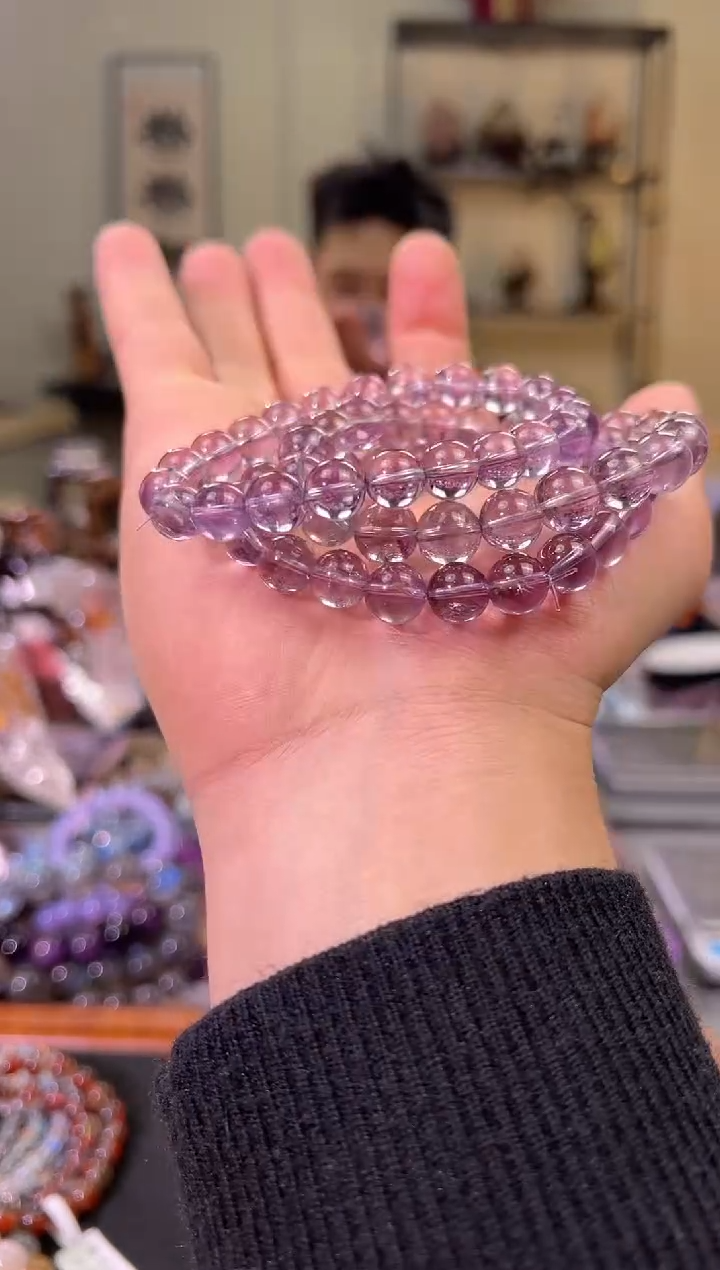 【闪购商品】紫晶手串未镶嵌9+mm巴西紫水天空之境（多样性发其一）