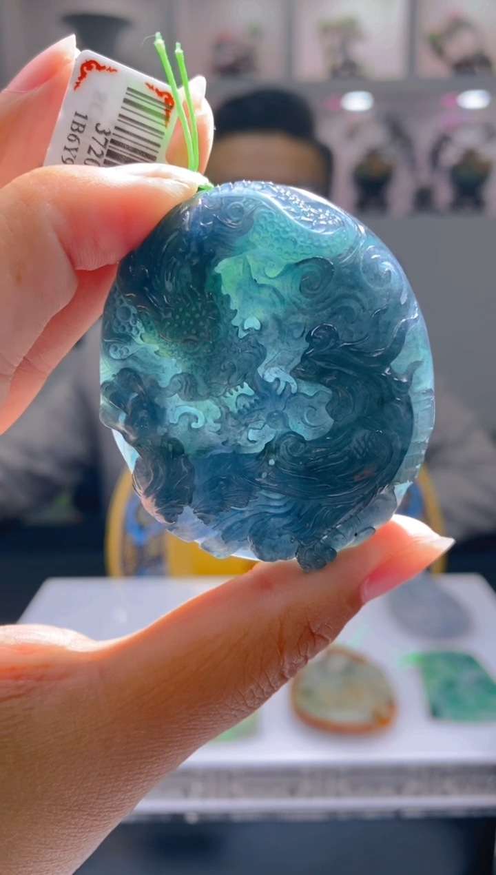 定制翡翠未镶嵌LL翡翠吊坠HTC-34