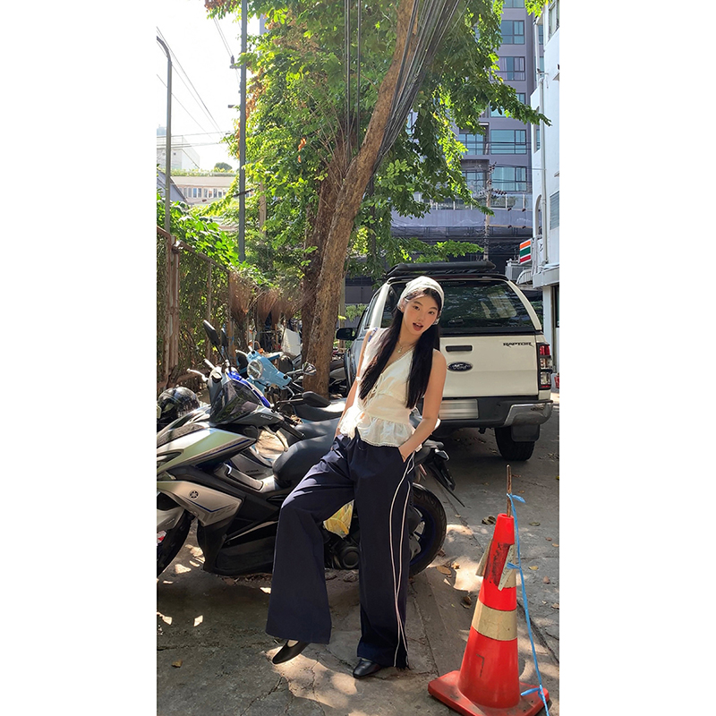 【美学家休闲裤】侧边条纹经典简约百搭青春校园休闲裤251J0581