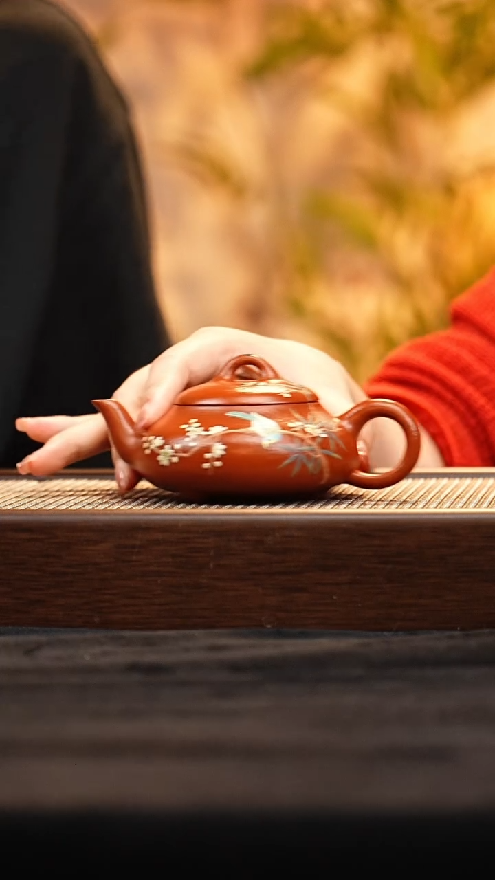 茶壶紫砂JGT汉棠瓢 朱泥