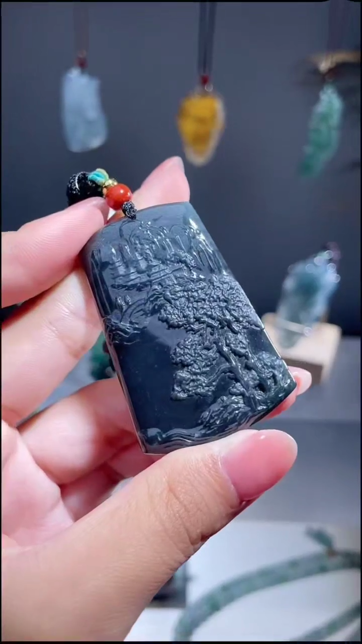 吊坠(不含链)未镶嵌翡翠山水