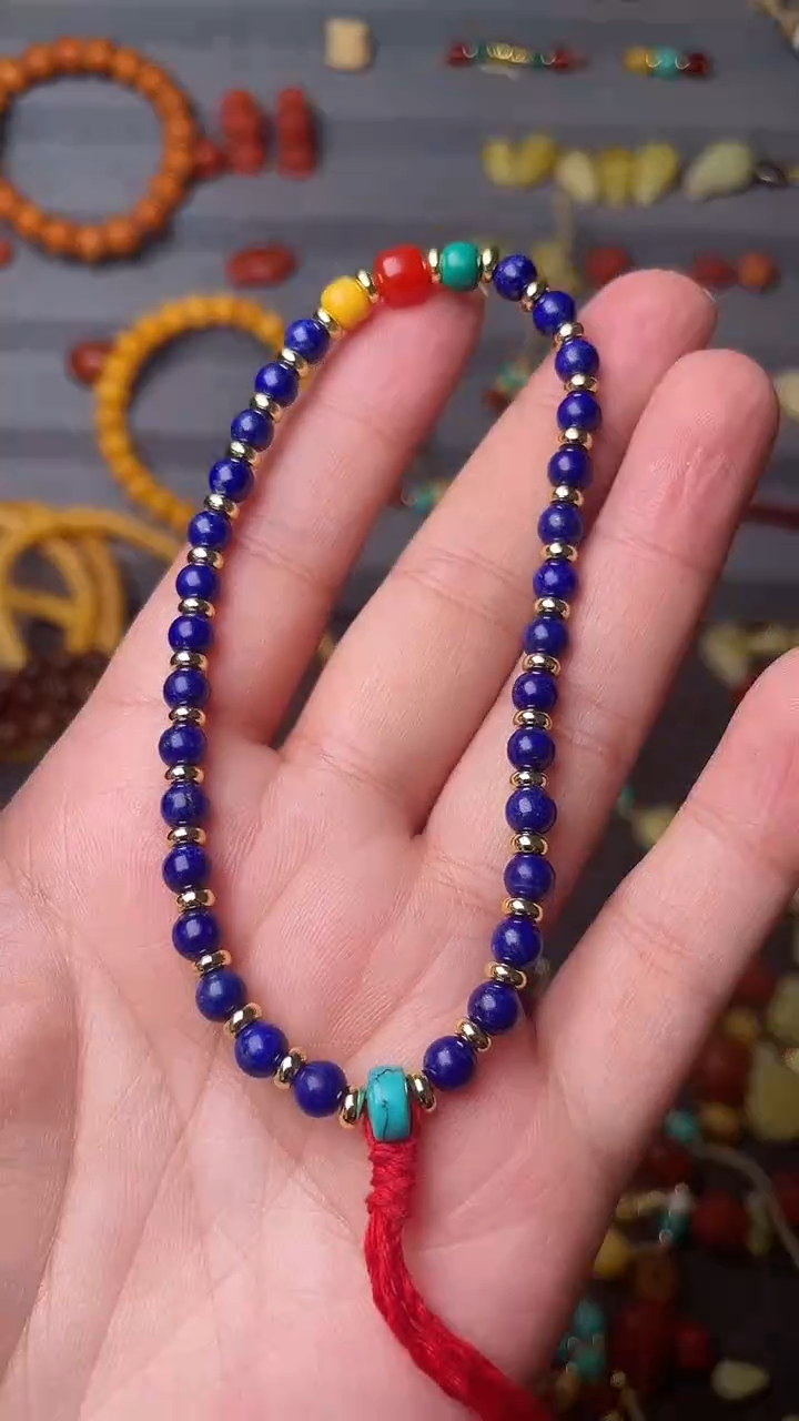 未镶嵌青金石配饰5mm青金手持