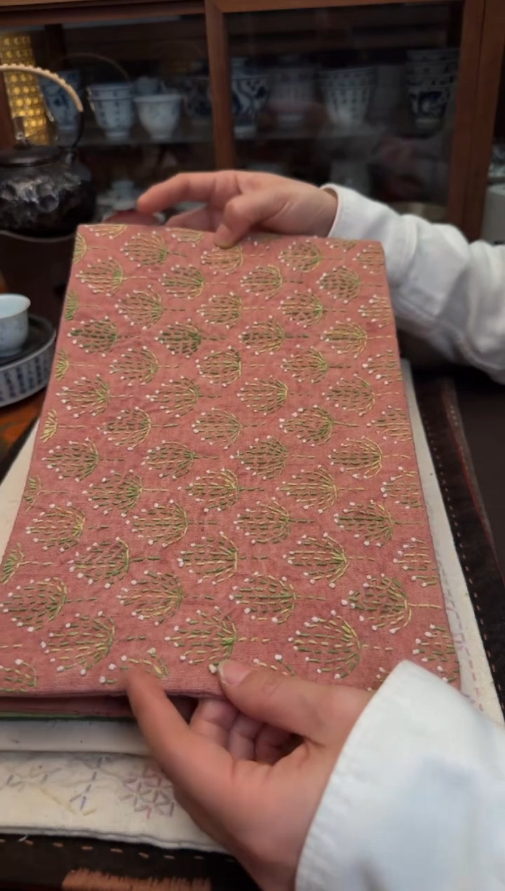 【闪购商品】织绣 Cici手作老布植物染柿染杯垫-963