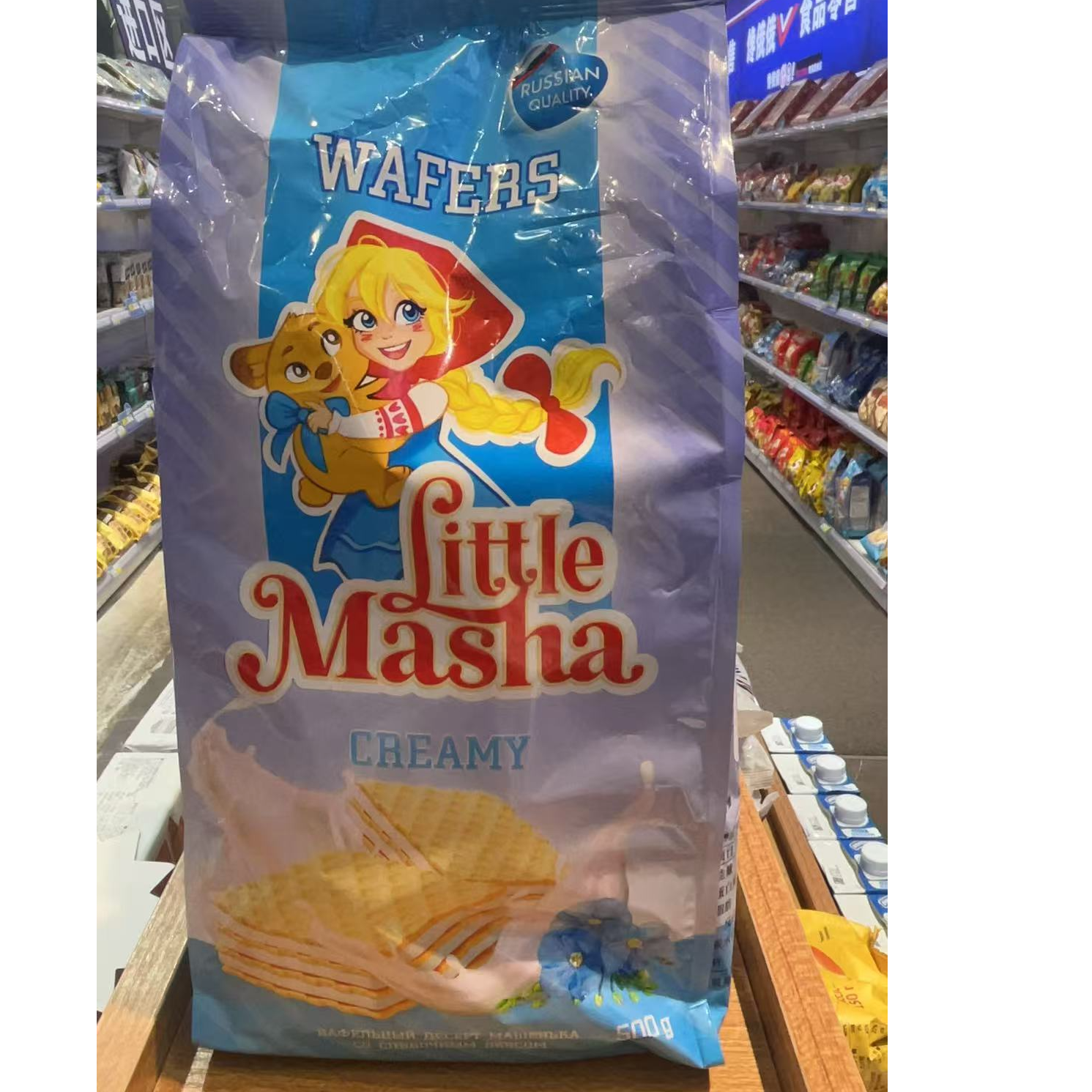 Little Masha 牌巧克力味/草莓味/香蕉味/奶油味威化饼干