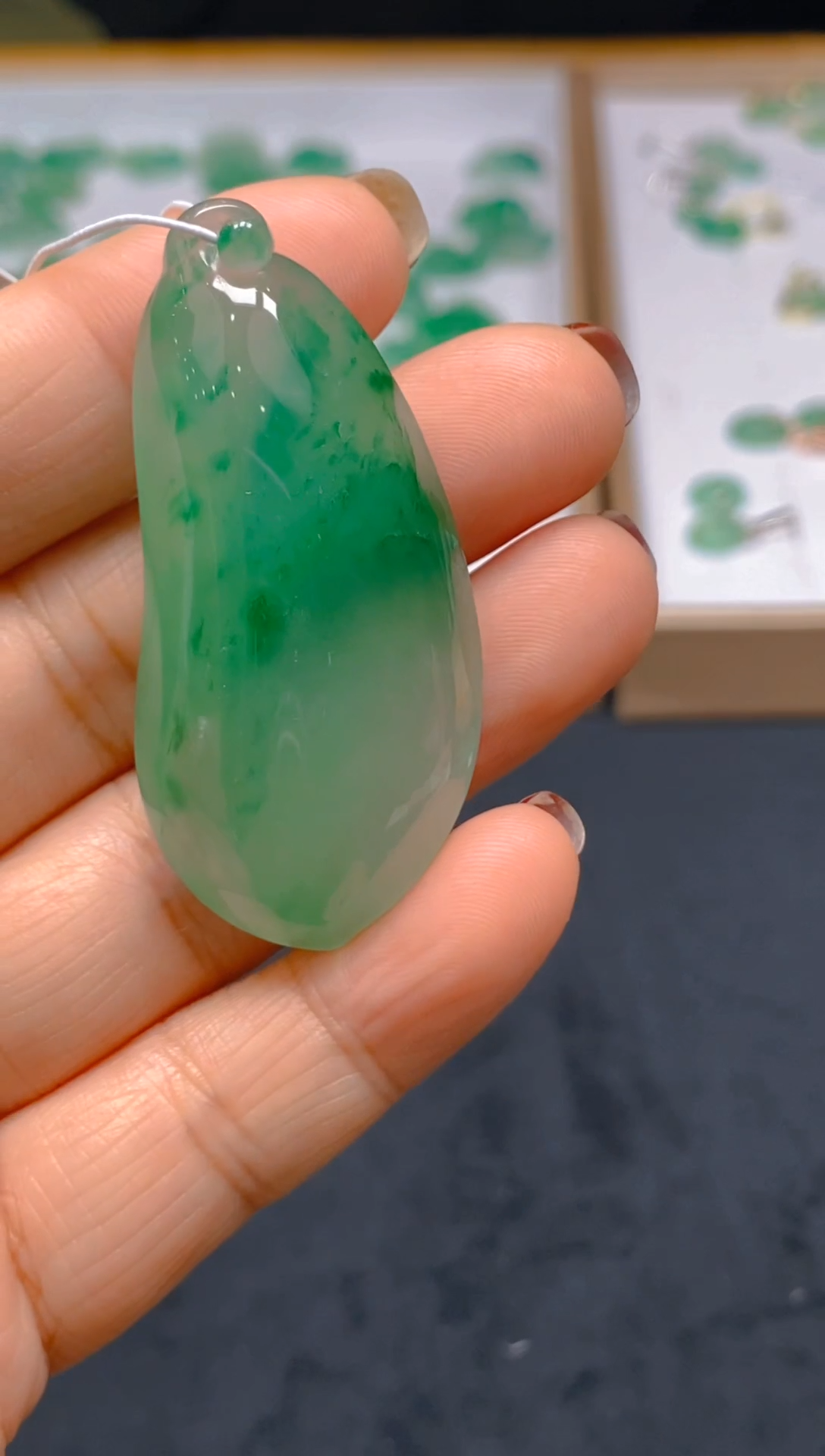 【闪购商品】石英质玉颈饰未镶嵌冰美人非洲翠A货冰种026