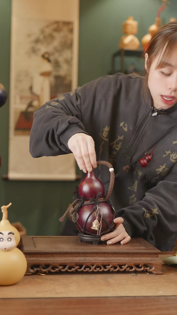 【闪购商品】307号精品天然大漆工艺防渗内胆酒葫芦~