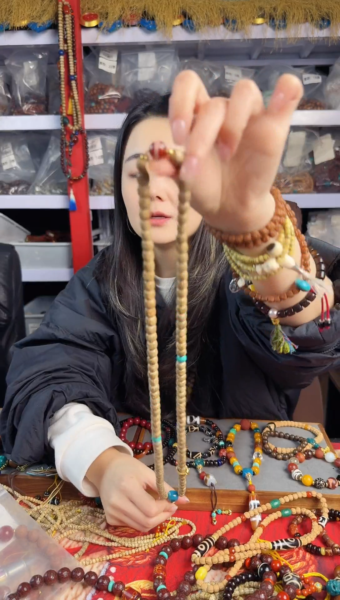 手串星月菩提小*老陈籽绿幽灵108/