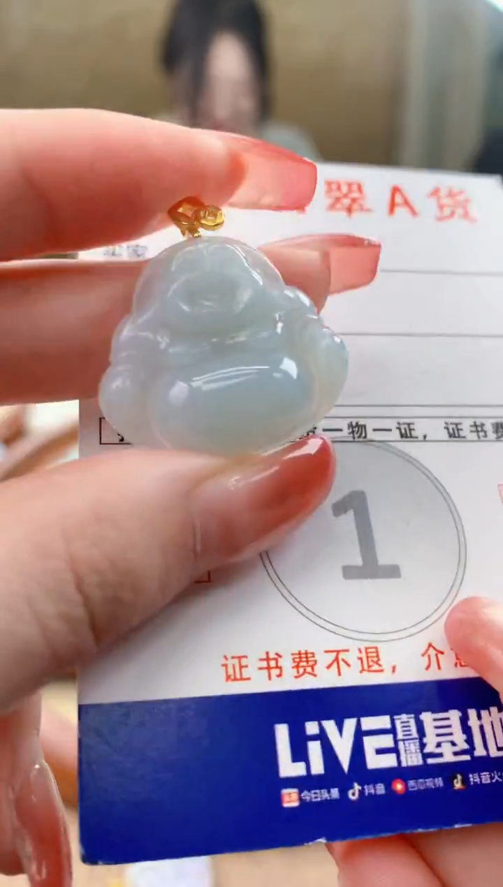 颈饰未镶嵌翡翠天然A货翡翠挂件
