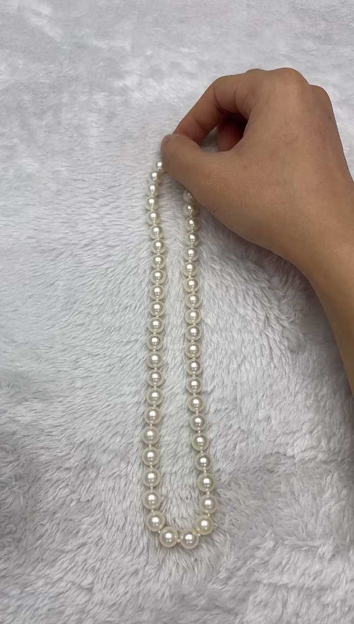 项链银S925镶嵌海水珍珠AK8.5-9mm
