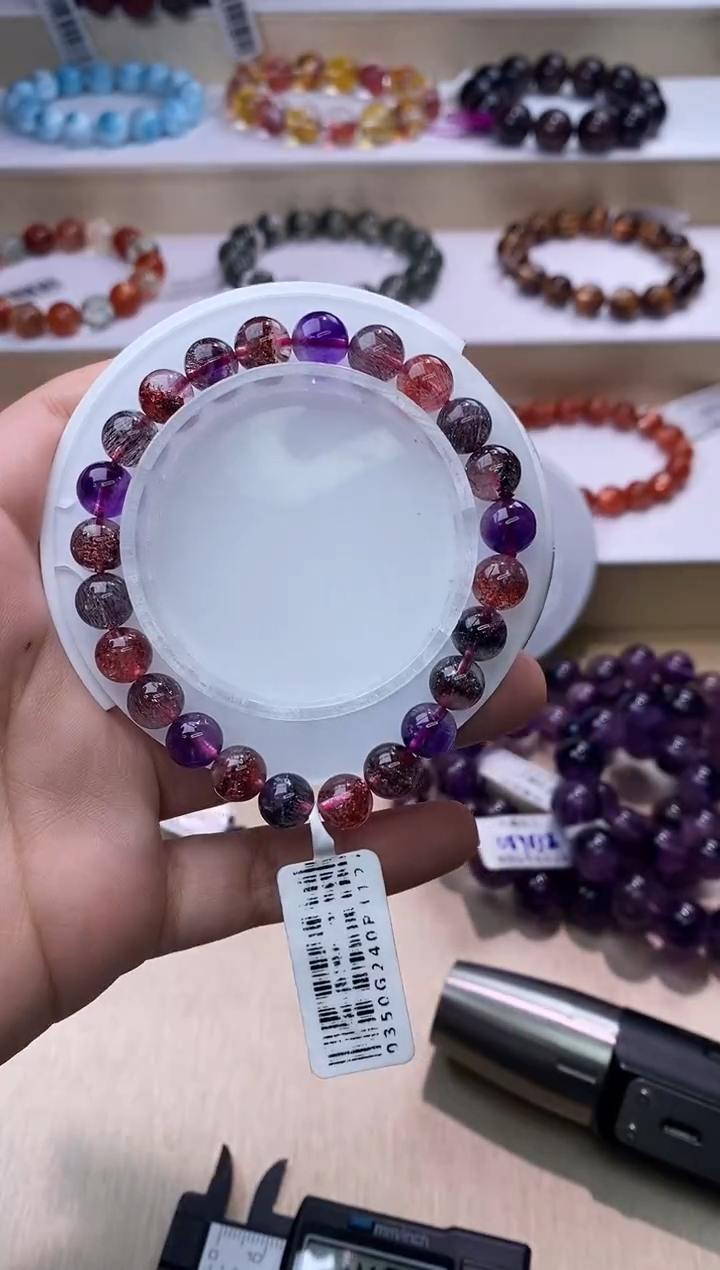 【闪购商品】水晶手链未镶嵌黑加仑超七单圈8m+