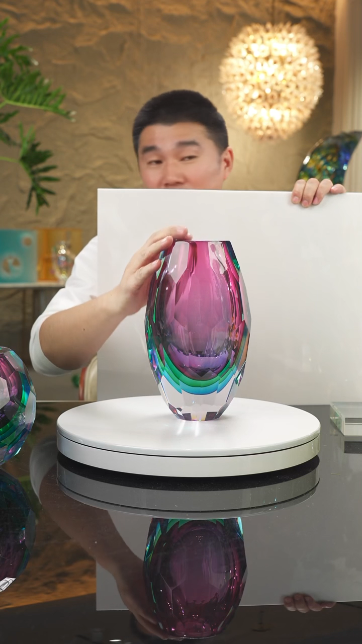 【闪购商品】摆件福利三色切面花瓶大号