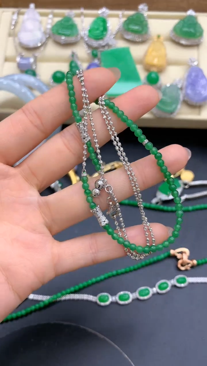 【闪购商品】翡翠颈饰18K金镶嵌569-中国好珍宝