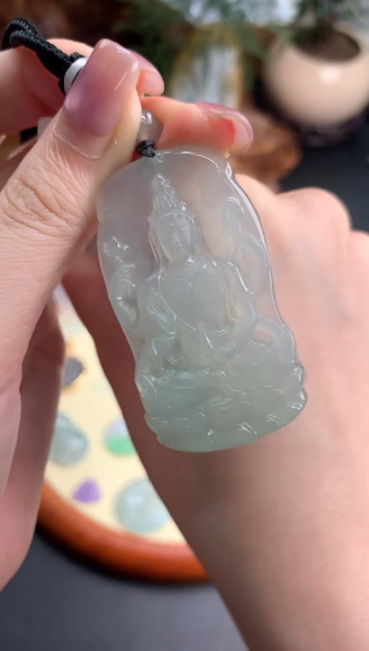 吊坠(不含链)未镶嵌翡翠翡翠饰品-90 千手观音