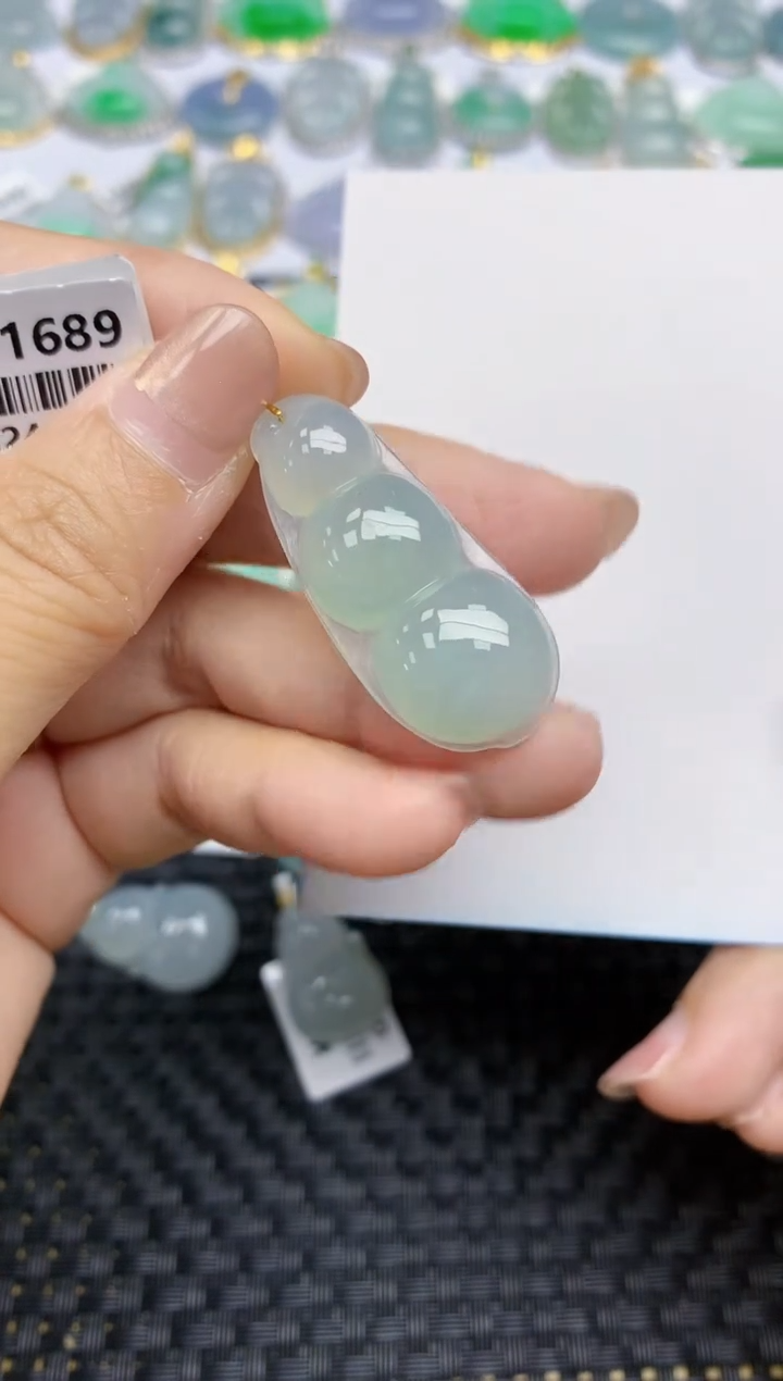 【闪购商品】翡翠颈饰18K金镶嵌天然A货翡翠 35