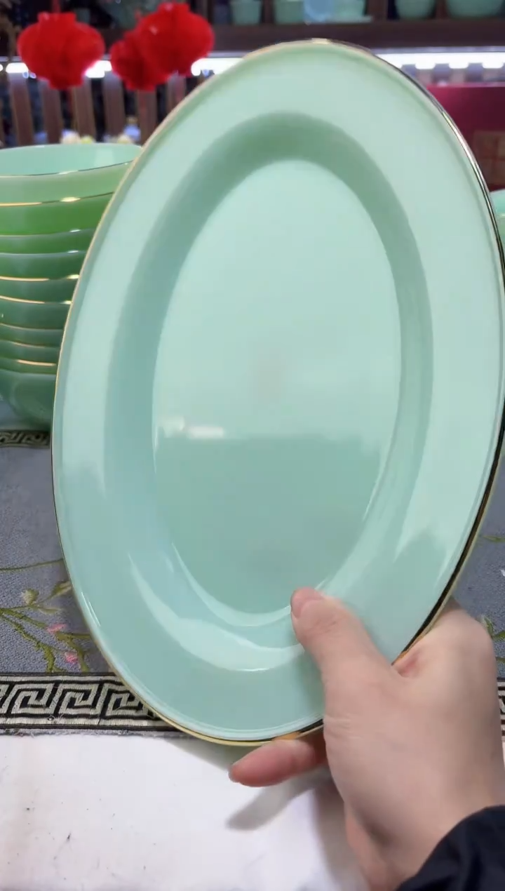 玉瓷 鱼盘1个景德镇陶瓷