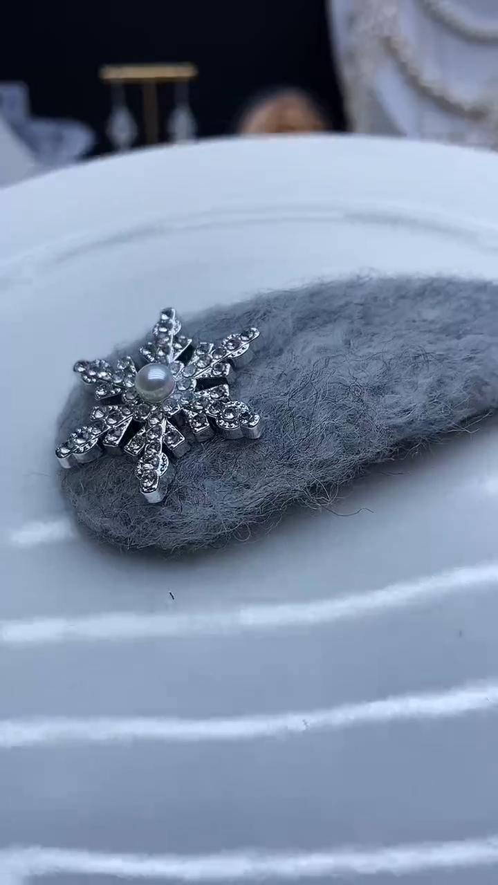 未镶嵌发夹淡水珍珠发夹