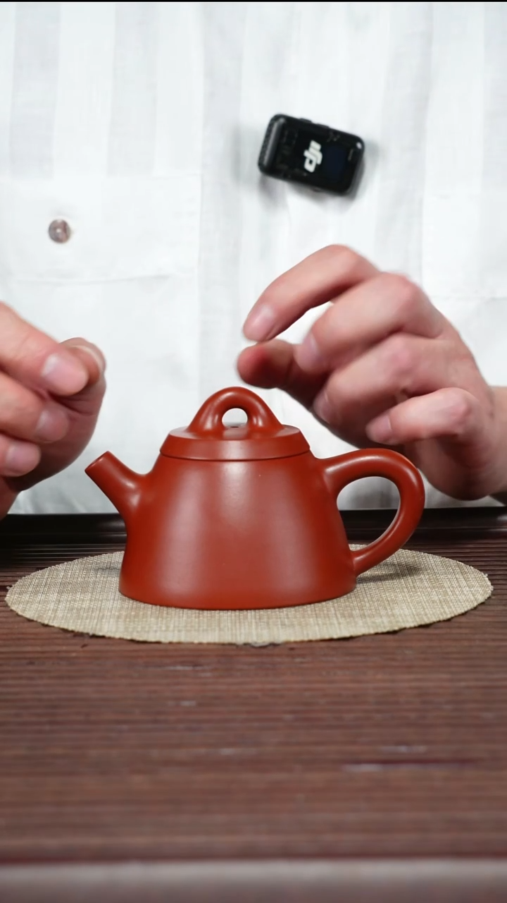 茶壶紫砂T295B 朱泥大红袍 霸王瓢 170cc