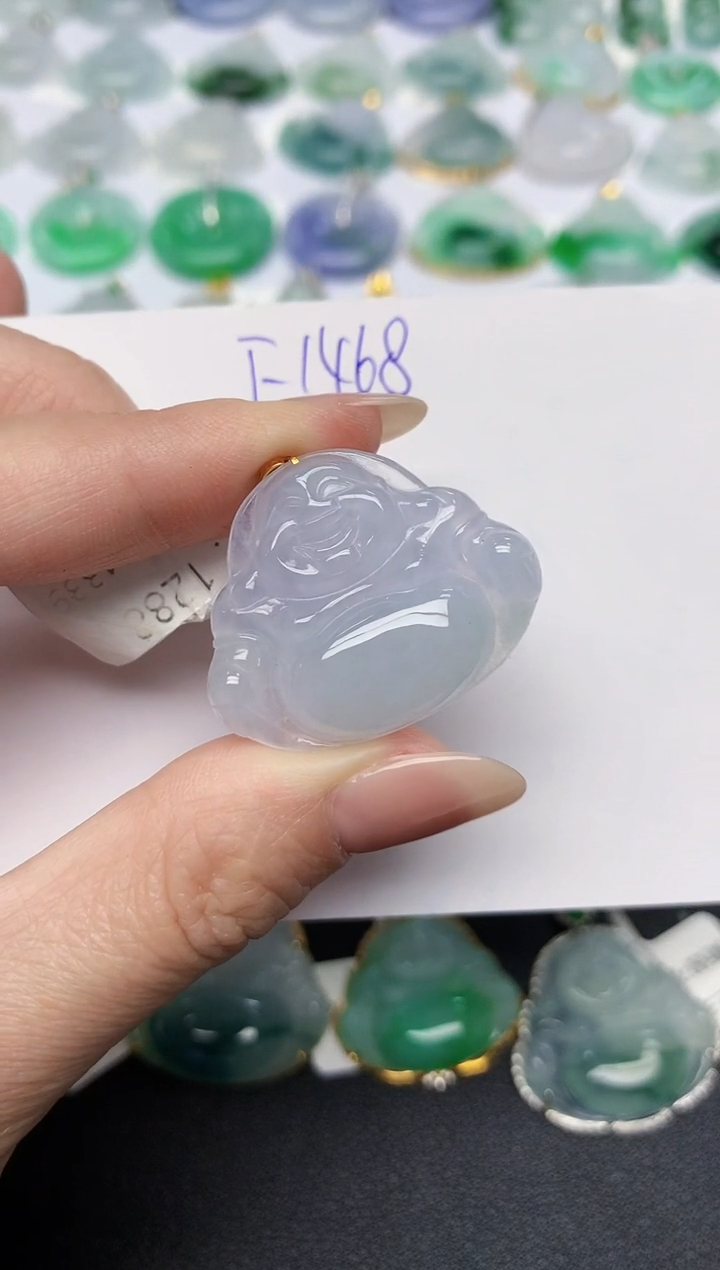 颈饰18K金镶嵌翡翠天然缅甸A货翡翠百元以上9元证书费自理