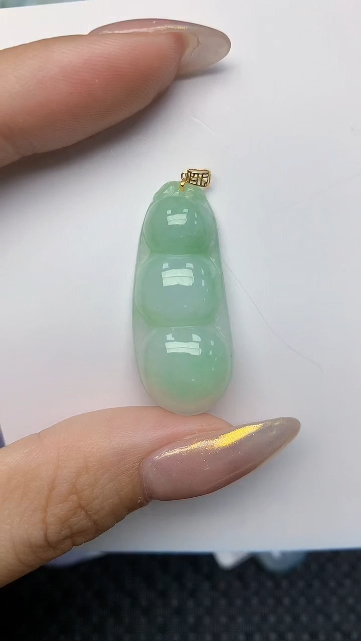【闪购商品】翡翠颈饰18K金镶嵌天然翡翠A货