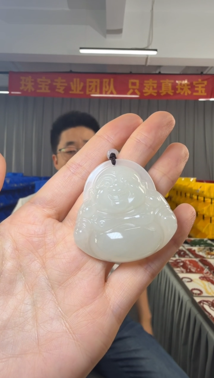 和田玉未镶嵌吊坠(不含链)和田玉佛公吊坠约45*45mm