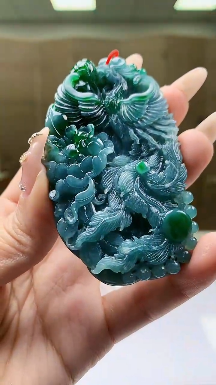 【闪购商品】定制翡翠未镶嵌4812ty-毛货挂件60