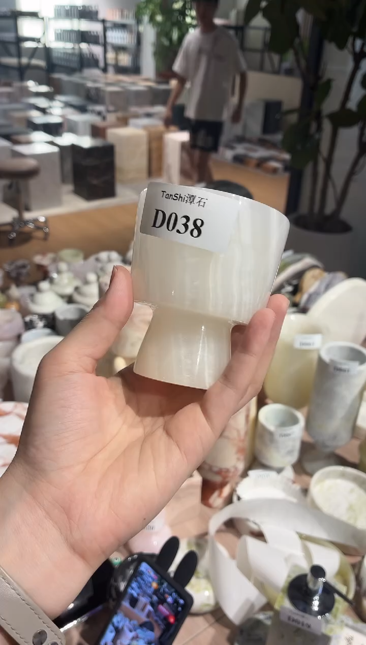 石材D038白玉大王杯