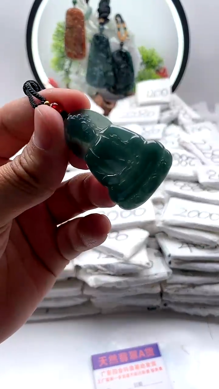 【闪购商品】翡翠颈饰未镶嵌小观音2
