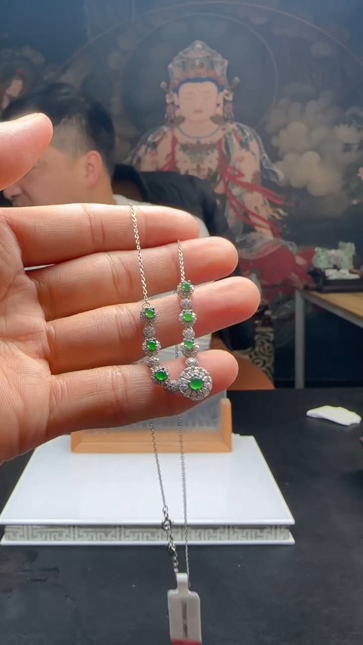 【闪购商品】翡翠颈饰未镶嵌L-@@QJSX12238多样性发其一