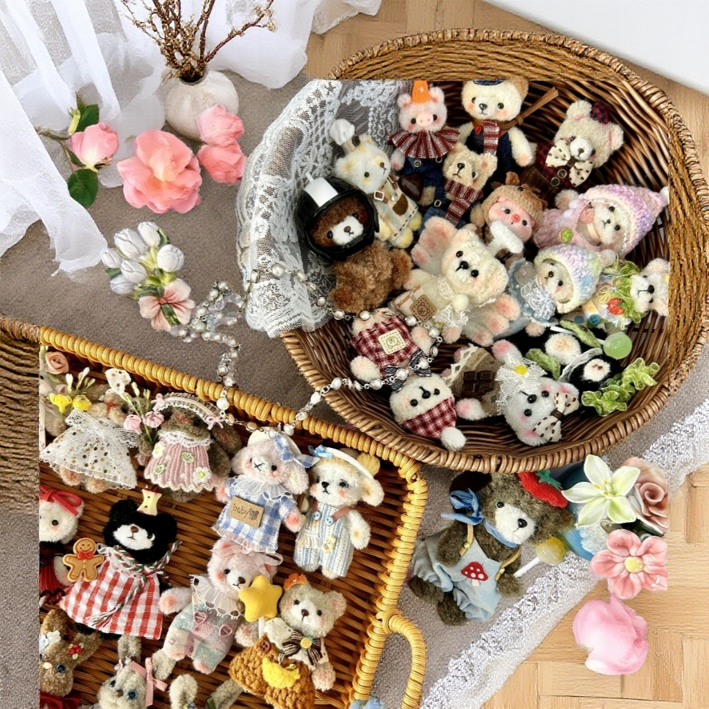 扭扭棒摆件钥匙挂件动物重工手工diy钩织可爱直播选款配件no退换