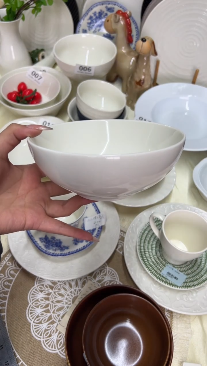 新骨瓷019 瑕疵  暖白6,25寸 面碗