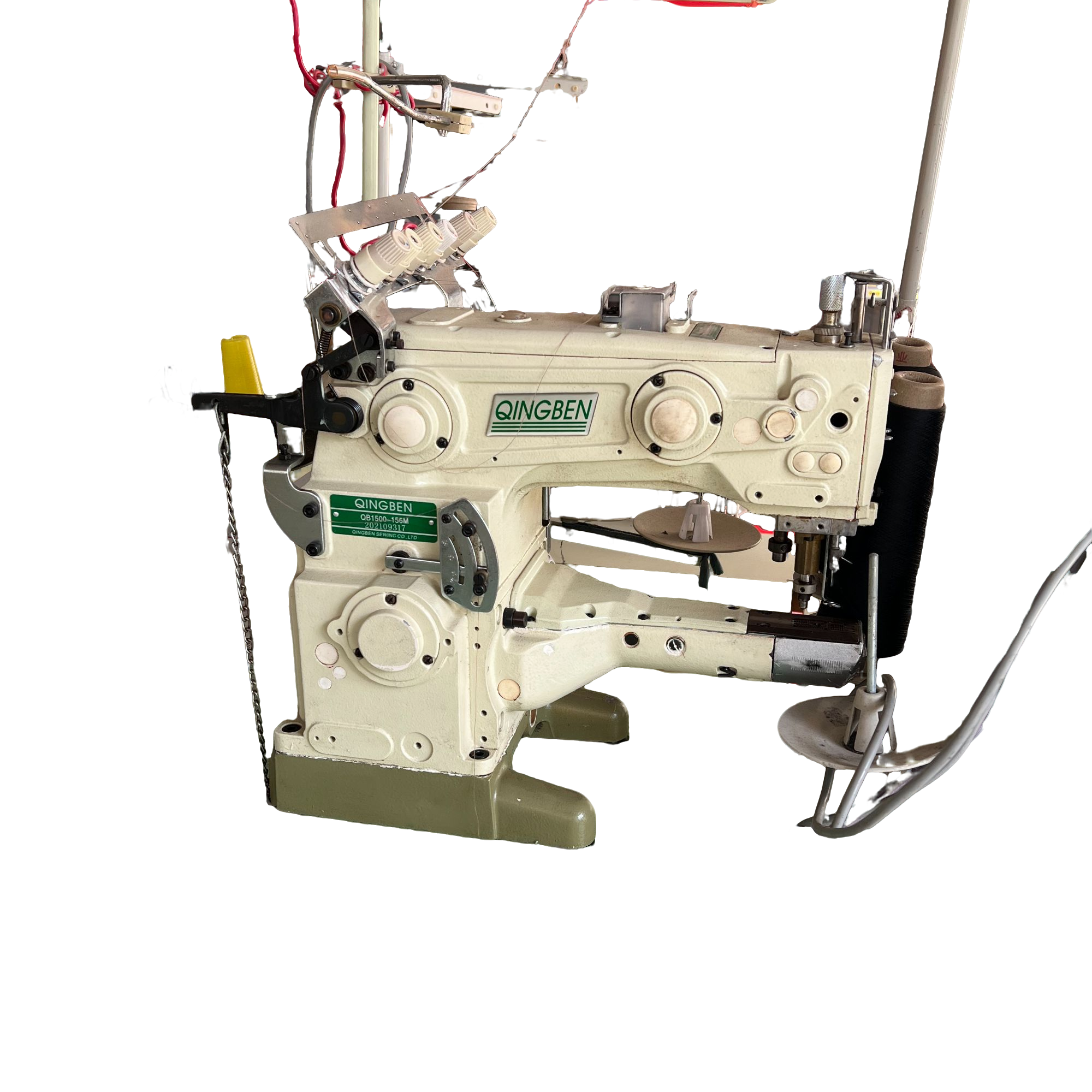 青本短嘴vt1500筒式绷缝机适合各种针织面料压线缝制