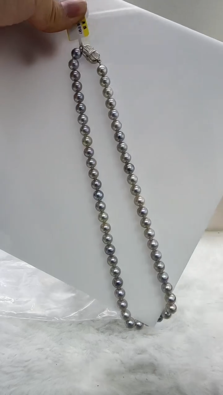 【闪购商品】海水珍珠DA未镶嵌灰珠串7 t828