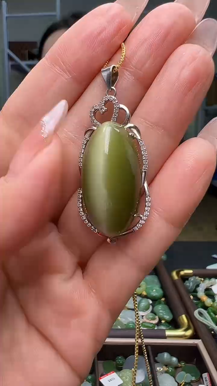 颈饰银S925镶嵌和田玉(多样性发货.发其一）11.10.28