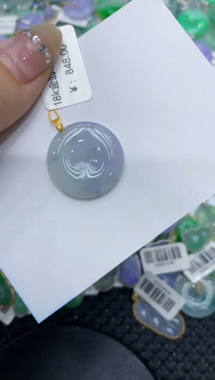 【闪购商品】翡翠颈饰18K金镶嵌222222222