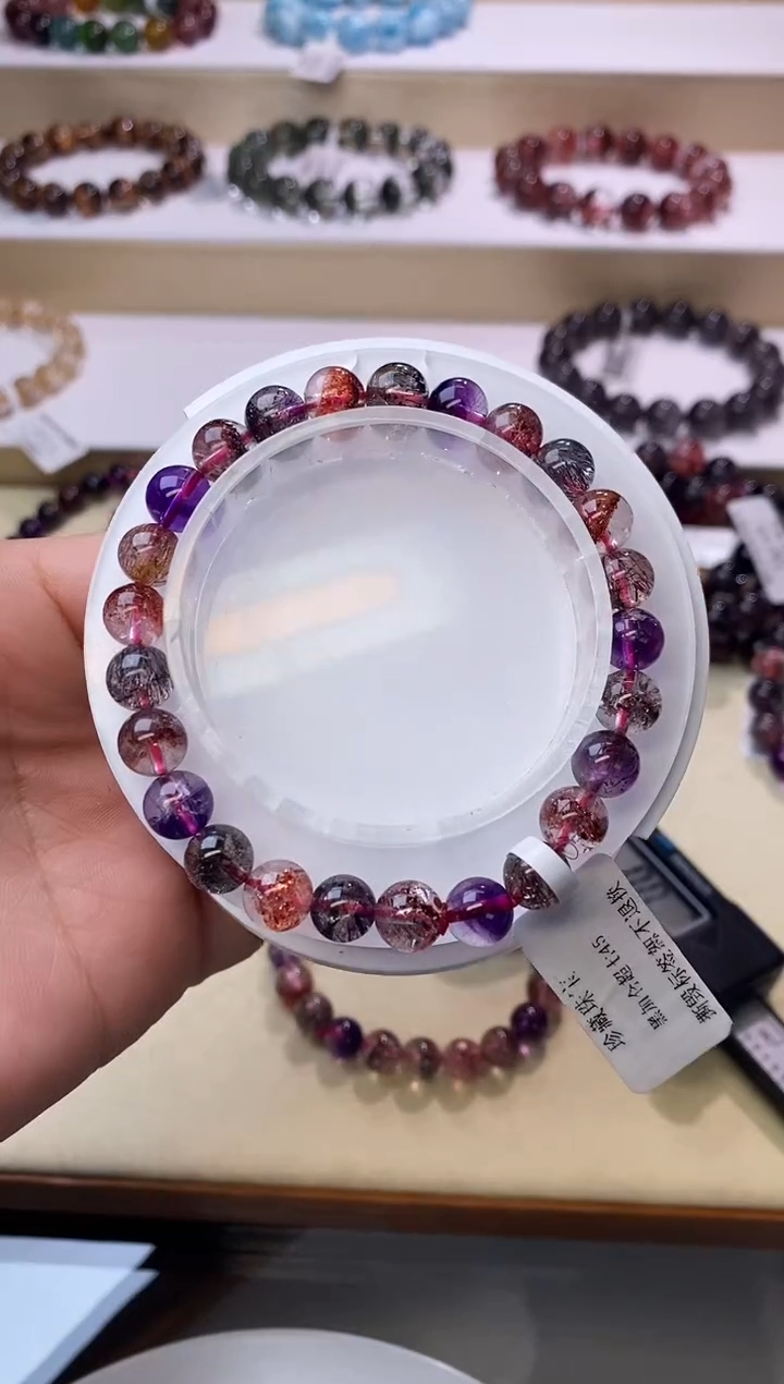 【闪购商品】水晶手链未镶嵌黑加仑超七单圈7m+