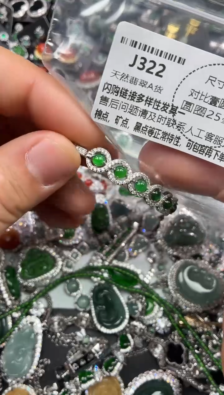 颈饰未镶嵌翡翠J322手镯