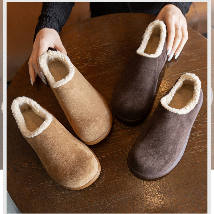 8089-6（加绒）勃肯鞋毛毛鞋外穿新款秋冬加绒豆豆鞋博肯雪地靴棉鞋