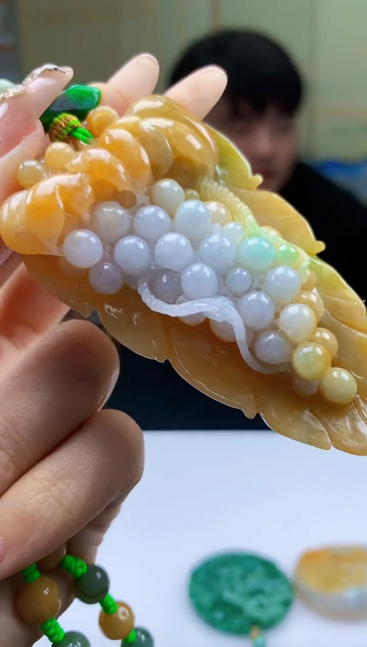 【闪购商品】定制翡翠未镶嵌5060ty-毛货挂件224