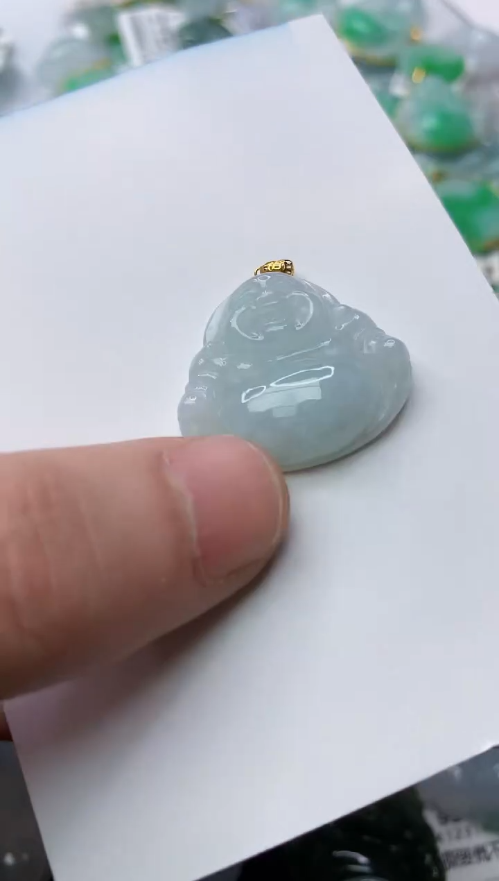 【闪购商品】翡翠颈饰18K金镶嵌38.......