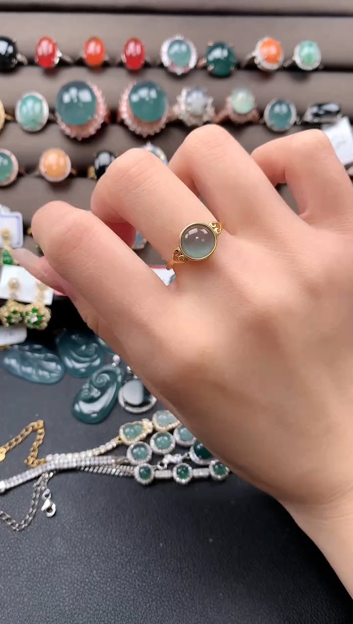 【闪购商品】翡翠戒指银S925镶嵌4324321