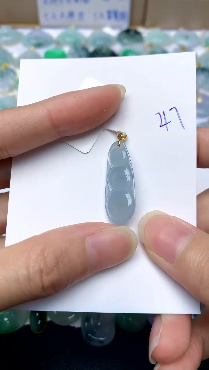 【闪购商品】翡翠颈饰18K金镶嵌47天然A货翡翠