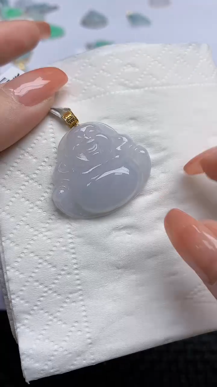 【闪购商品】翡翠颈饰18K金镶嵌天然翡翠A货