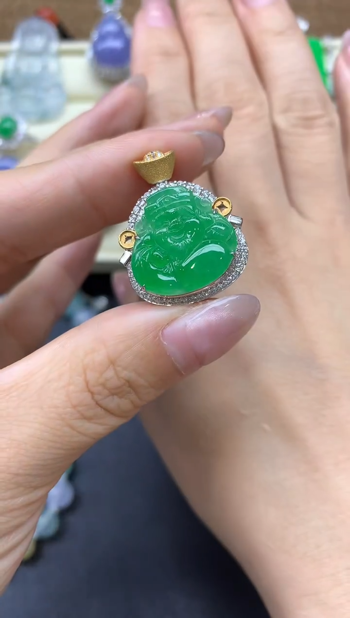 【闪购商品】翡翠颈饰18K金镶嵌558-中国好珍宝