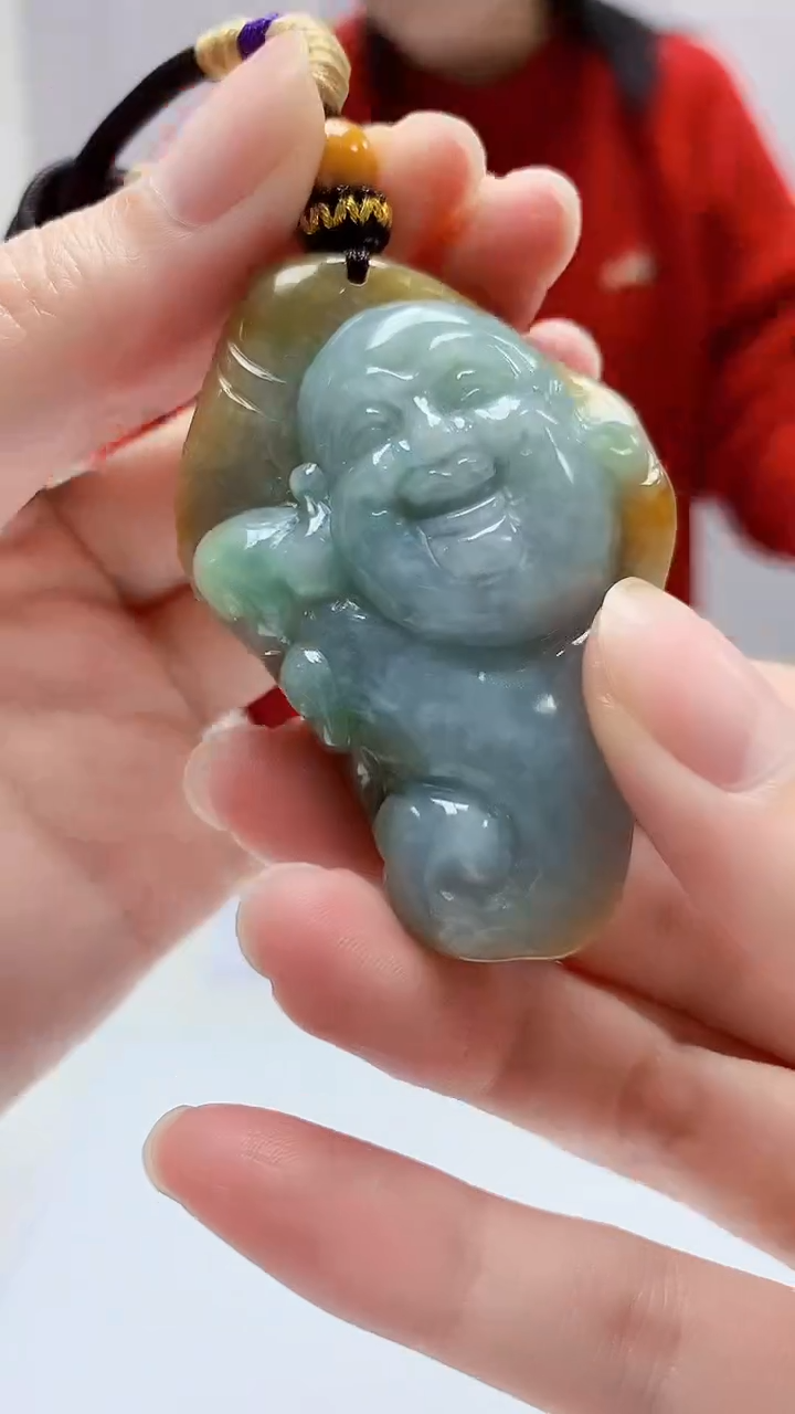 【闪购商品】定制翡翠未镶嵌4902zm-毛货挂件154佛公