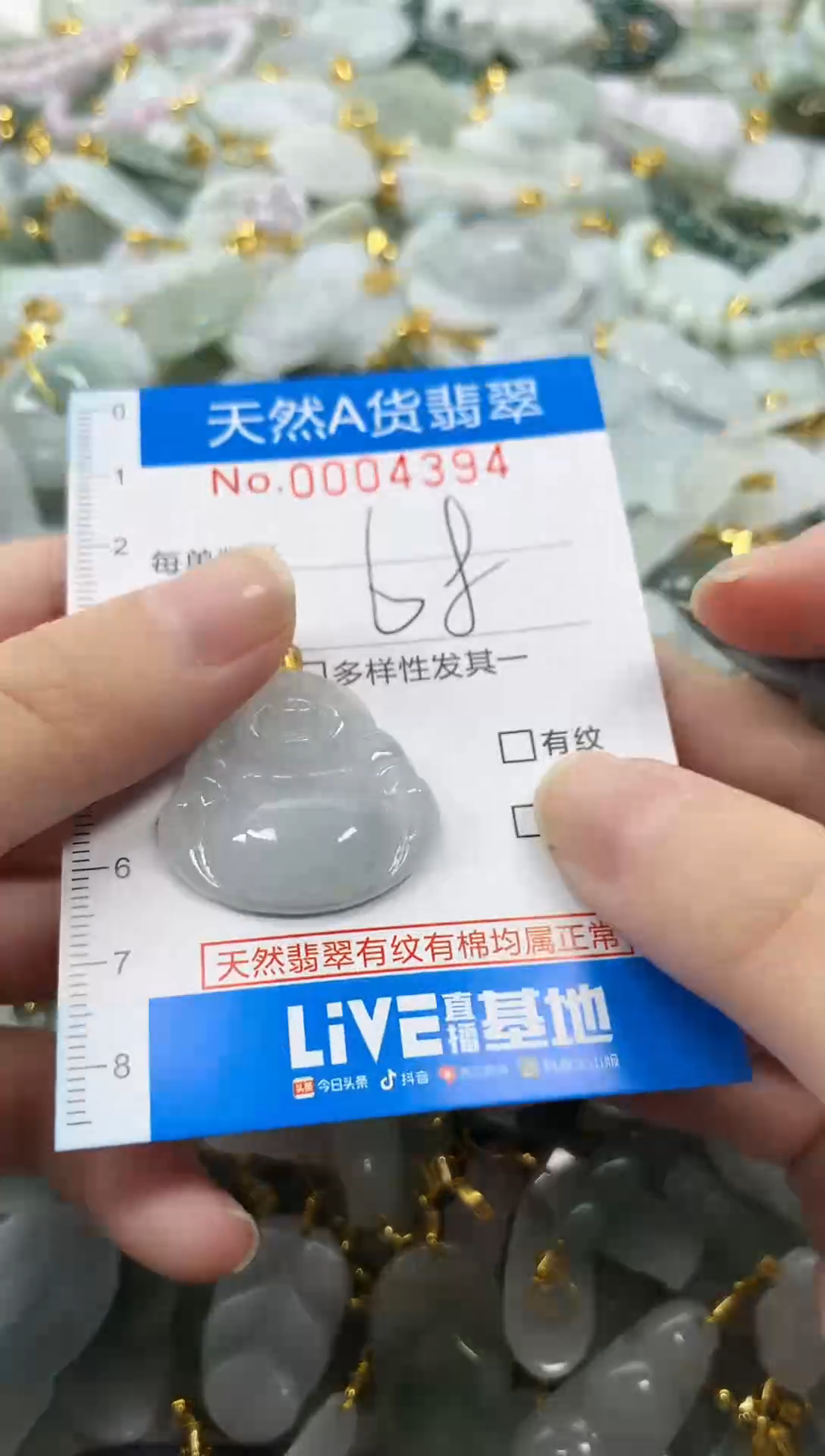 颈饰未镶嵌翡翠净货挂件-4394