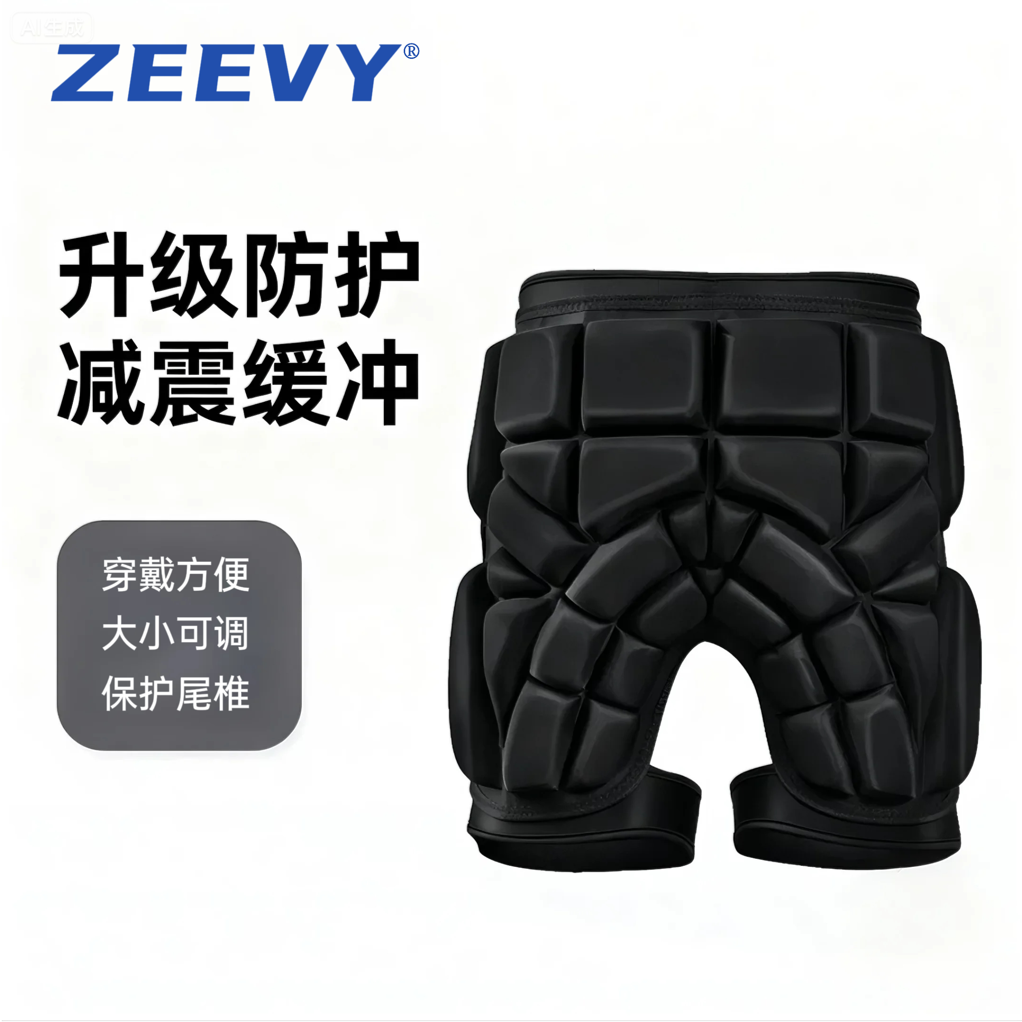 滑雪护具护臀内穿护膝防摔屁垫护臀垫护臀裤护肘内护装备套装全套