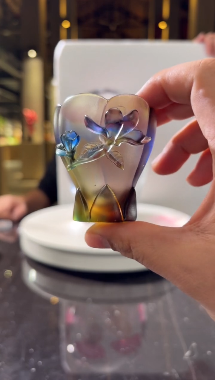 摆件0601116-1海棠茶杯