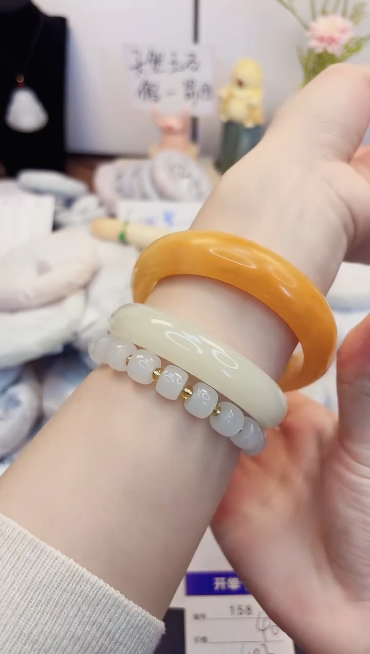 【闪购商品】石英质玉手镯未镶嵌158-财气镯-圈口64