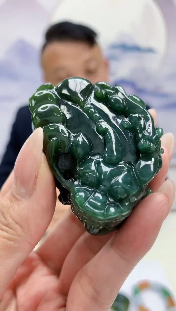 【闪购商品】定制翡翠未镶嵌4969MM-毛货挂件9