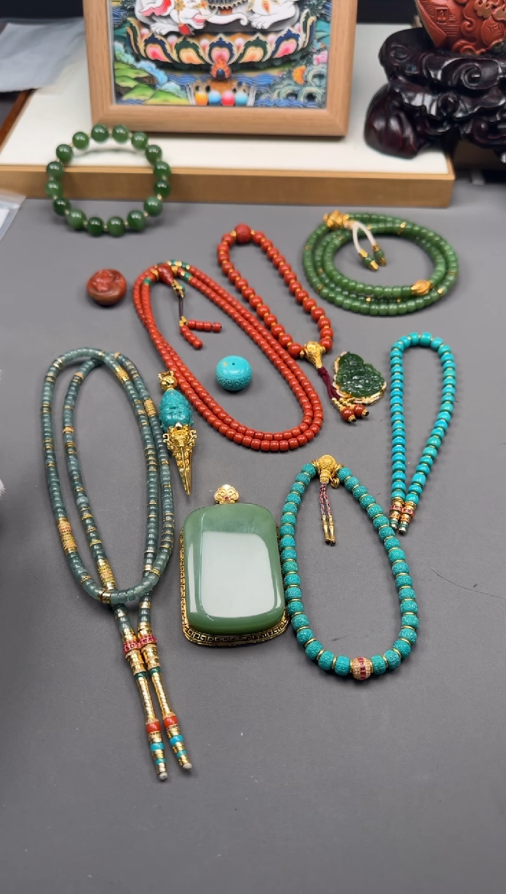 【闪购商品】绿松石手串手串18K金镶嵌手串手串